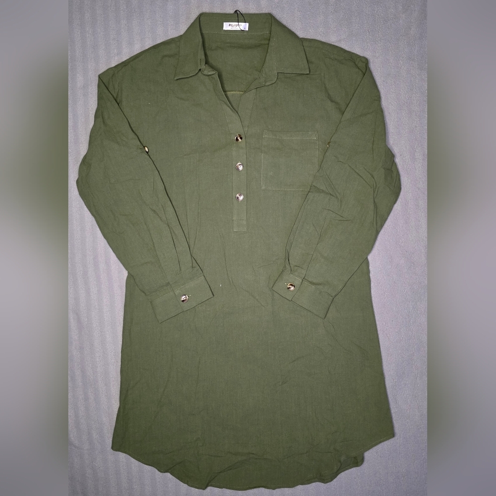 Womens Green Kahki Dress